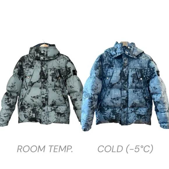 Stone Island FW24 Earth Mapping Camo Ice Jacket - Thermo-Reactive Puffer M - Picture 3 of 15